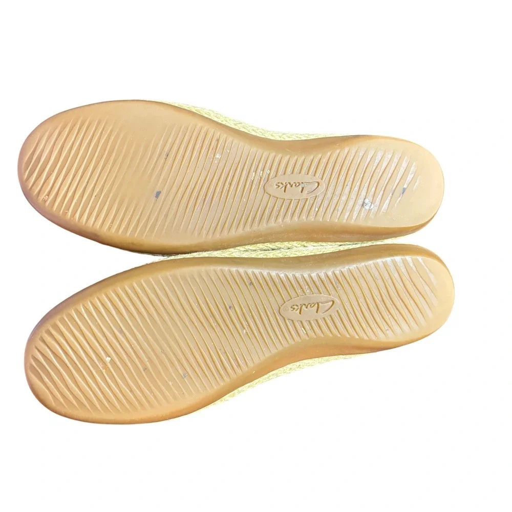 Clarks Collection Bronze Metallic Perforated Espadrille Loafers Womens 8.5‎